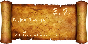Bujna Ibolya névjegykártya